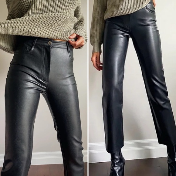 Wilfred Melina Faux Leather Straight Leg Pant - Picture 4 of 10